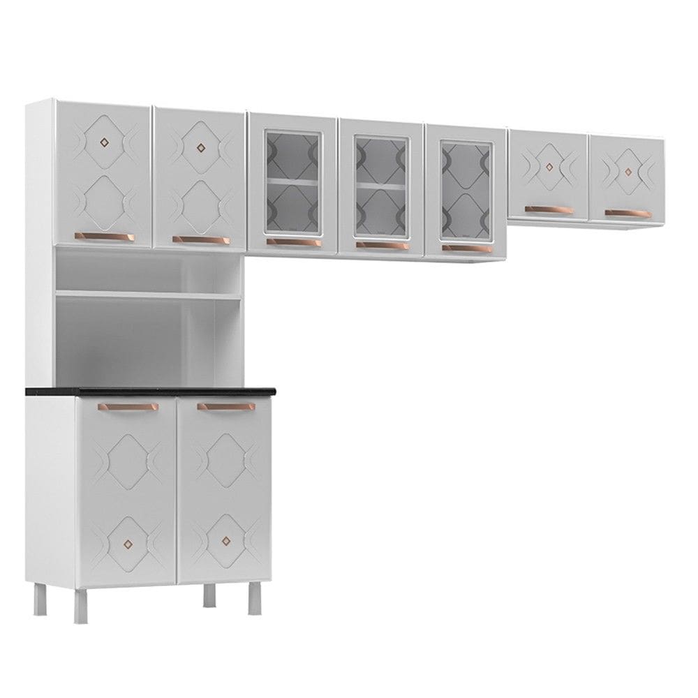 Cozinha Compacta Aço Mirage New 9 Portas Branco - Telasul