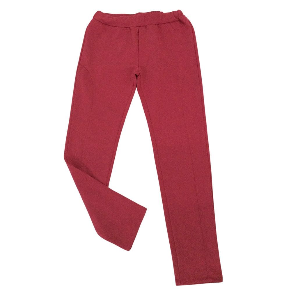 Calça legging infantil fem Mon Sucrê vinho