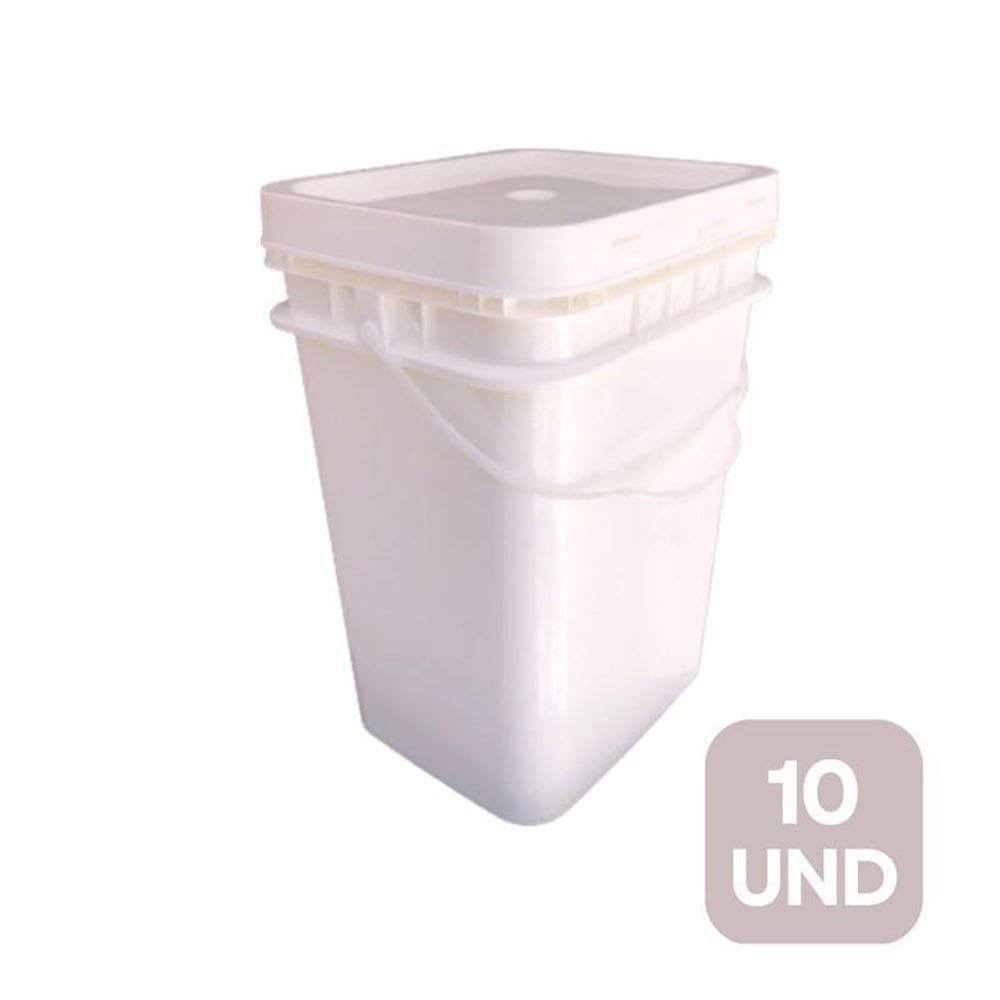 Balde jurupinga de 20l retangular 10 und