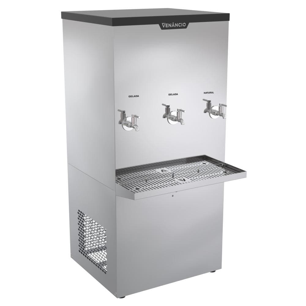 Bebedouro Industrial 100 Litros Venâncio Inox 2 Torneiras Geladas 1 Natural 127V BI100L-50686