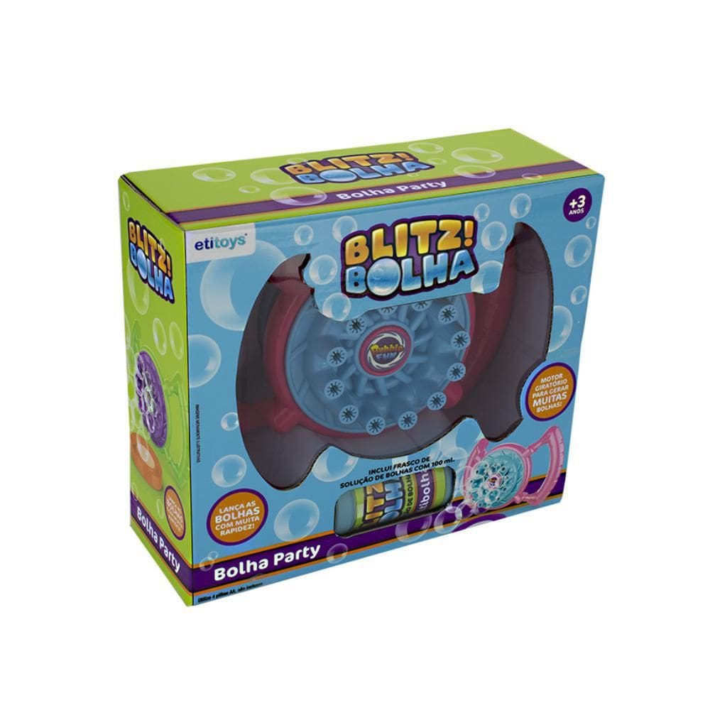 Brinquedo lança bolhas de sabão giratório verde