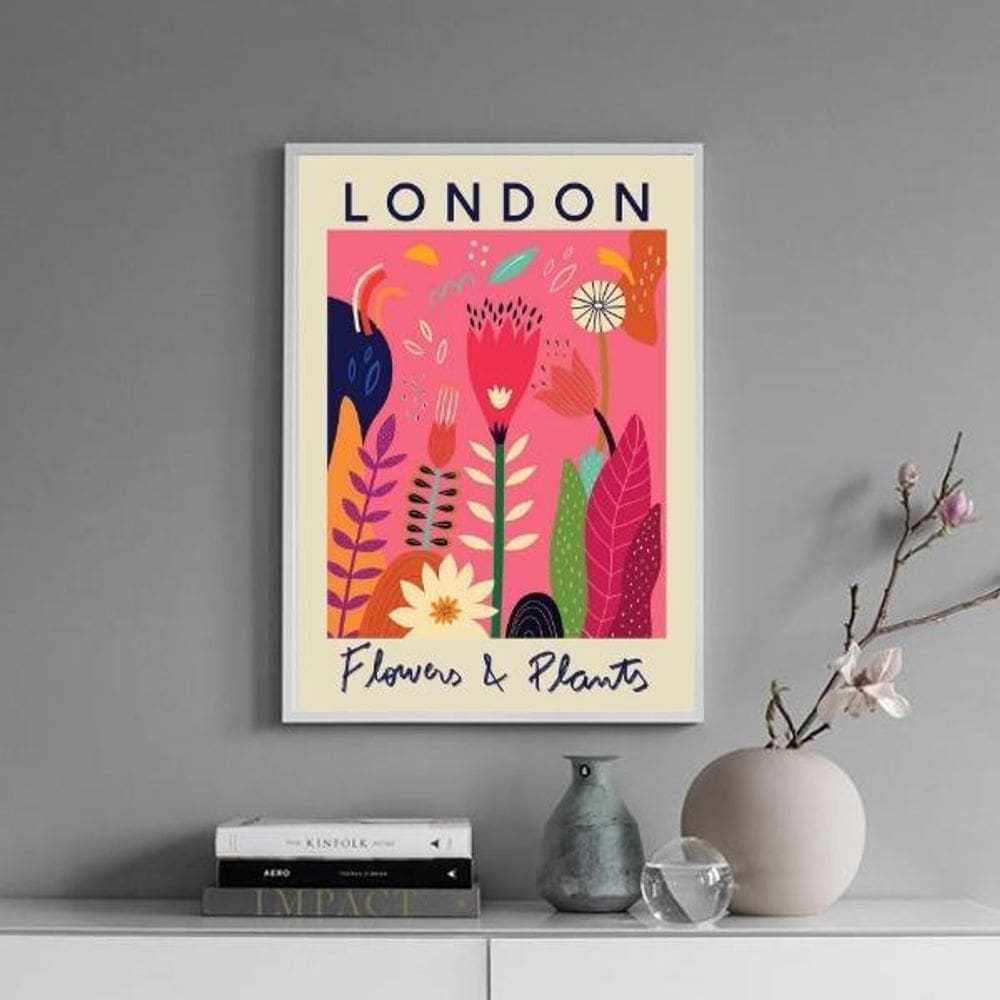 Quadro Poster Flower Market - London 24X18Cm