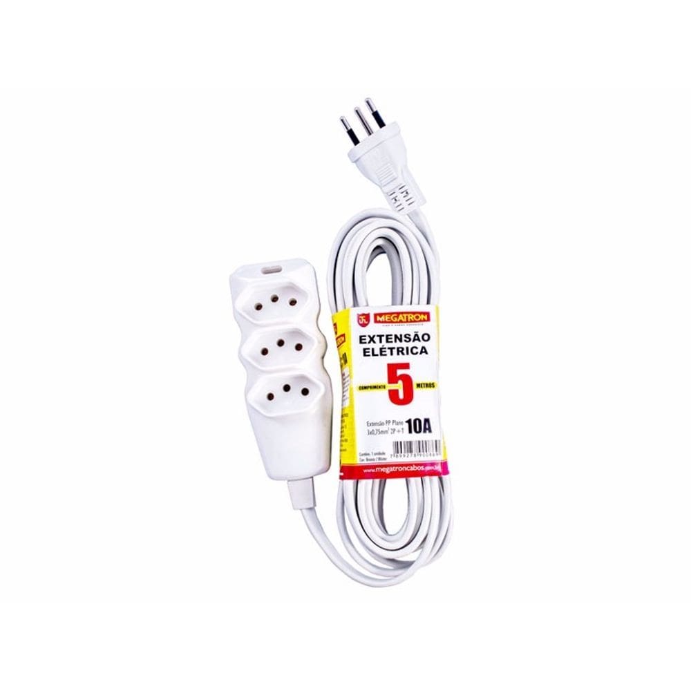 Extensão   5m 2x0,75mm br