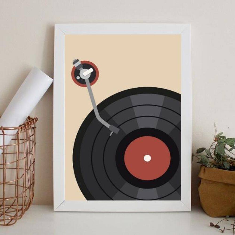Quadro Music Poster- Record 24X18Cm