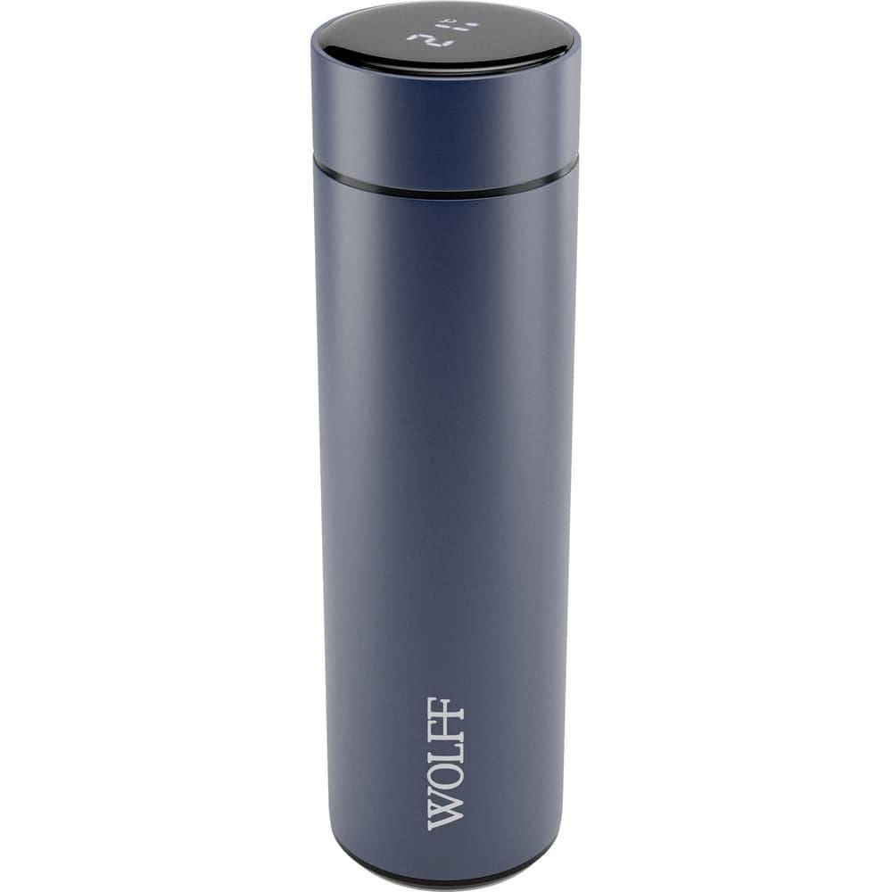 Garrafa térmica de inox com termômetro led 500ml wolff 29115