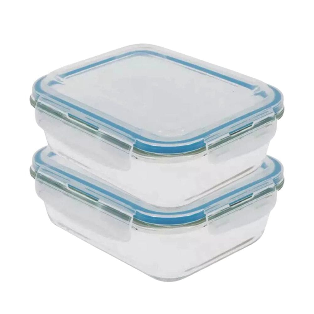 Kit 2 potes hermético vidro borossilicato marmita 1000ml