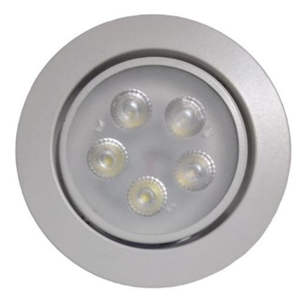 Kit 10 lâmpadas spot led 5w embutir redonda bco quente bivol