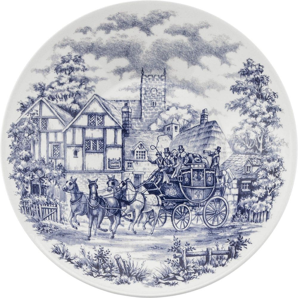 Kit 6 pratos fundos biona cena inglesa oxford cerâmica 22cm