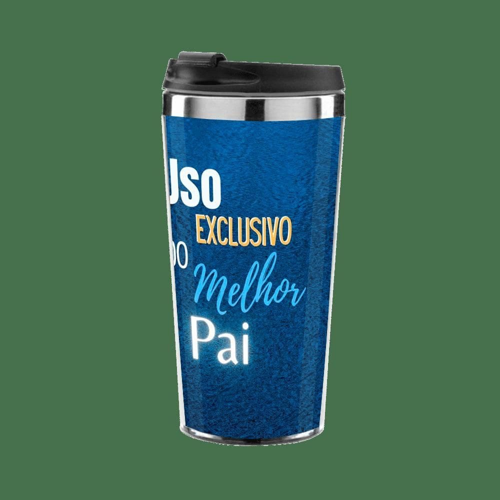 Copo térmico dia dos pais exclusivo melhor pai 450 ml inox