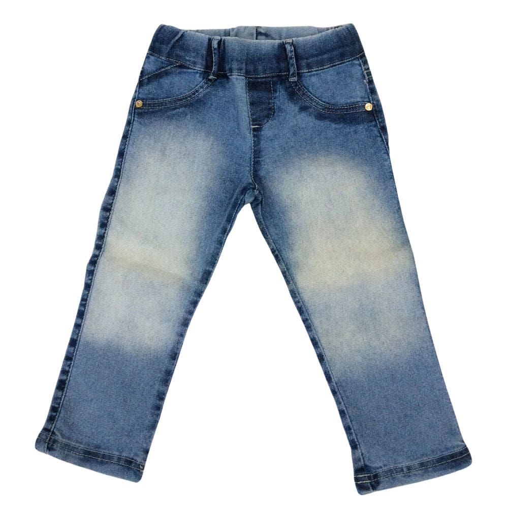 Calça jeans infantil confortável Mon Sucrê azul