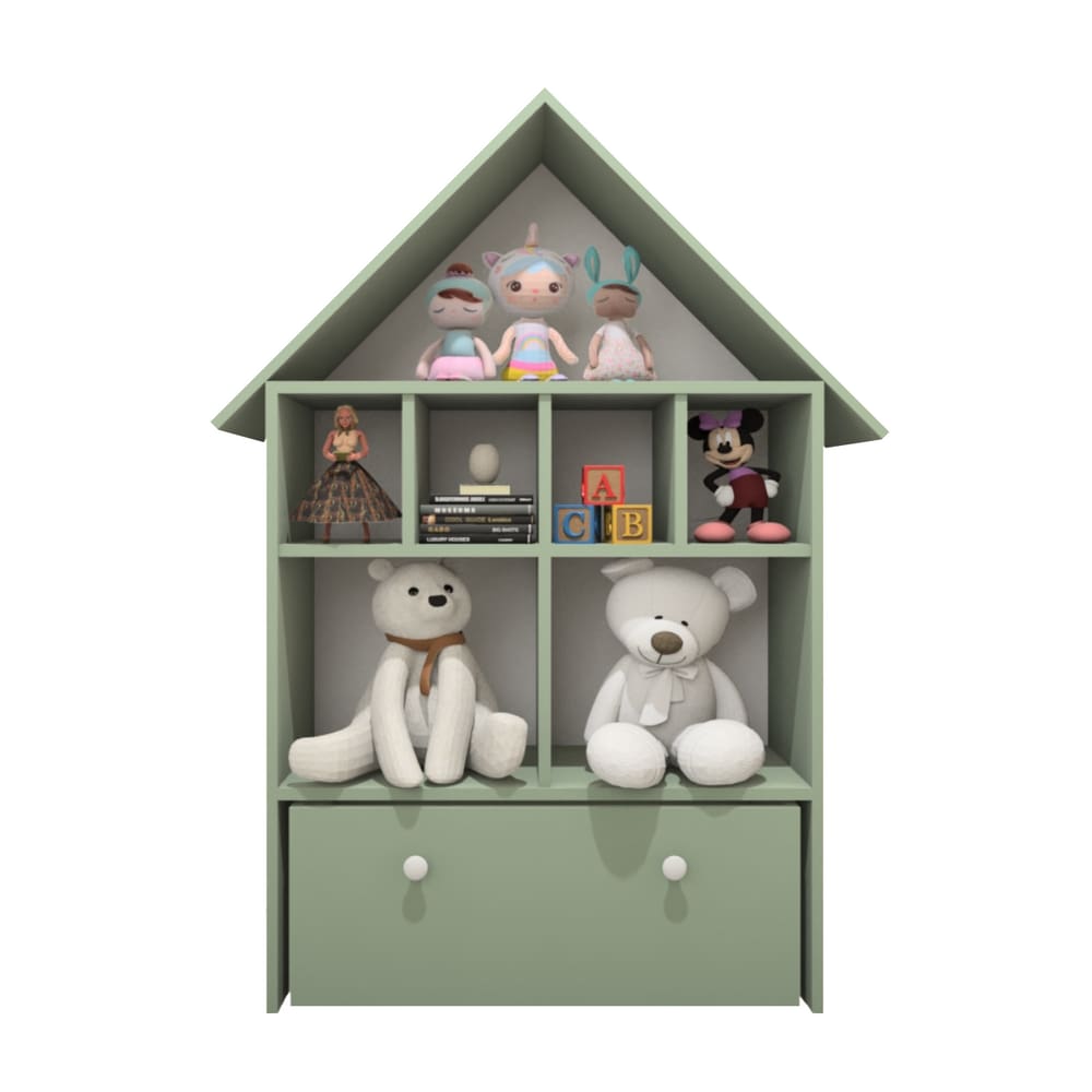 Casinha Organizadora de Brinquedos Infantil 100% MDF PlanCasa