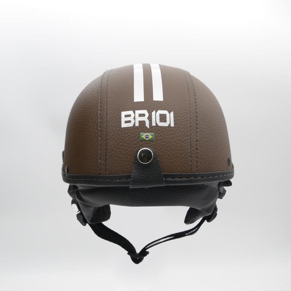Capacete coquinho br 101 marrom cristal pp - scooter/bike