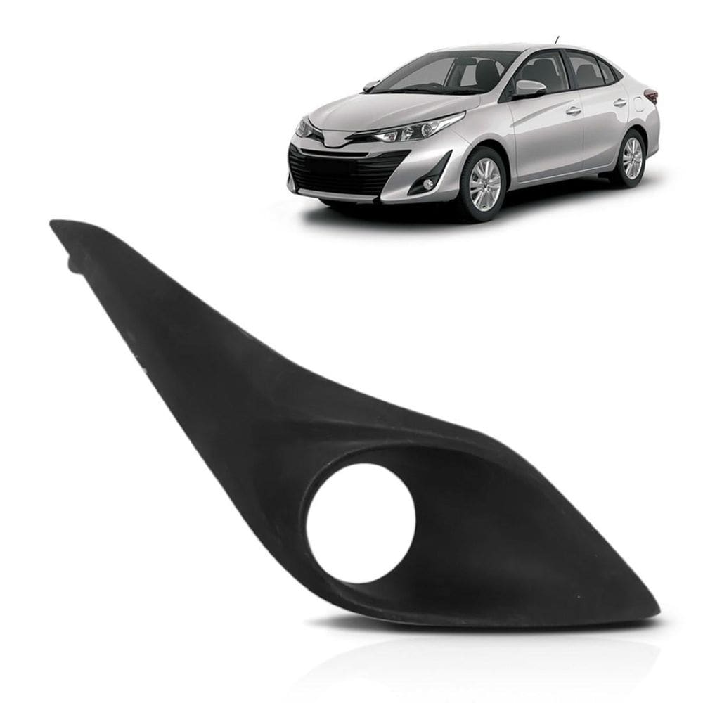 Moldura milha toyota yaris 2018 2019 com furo novo