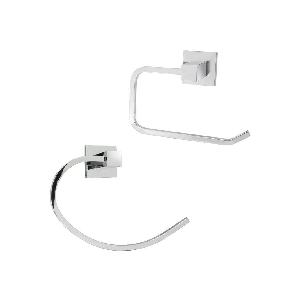 Kit acessórios para banheiro porta toalha e papeleira