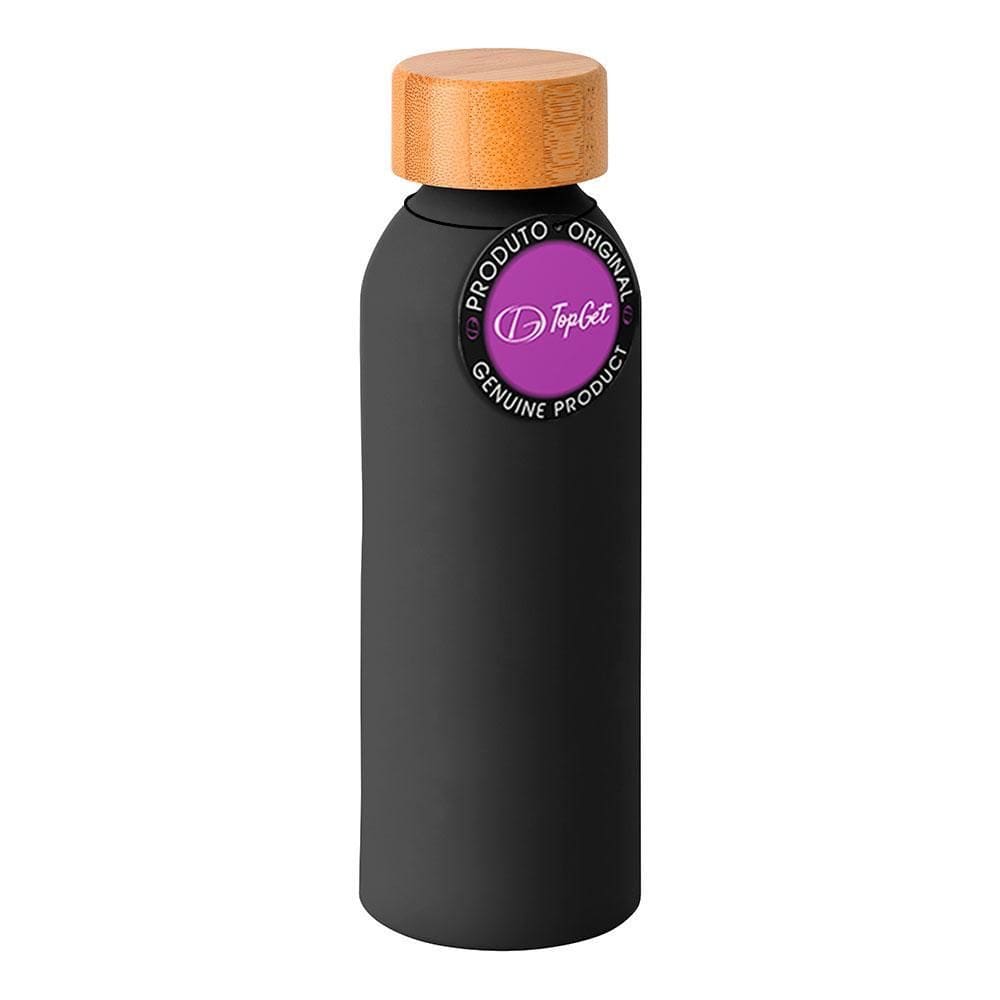 Garrafa Em Alumínio 550 Ml Emborrachado Move Topget - Preto