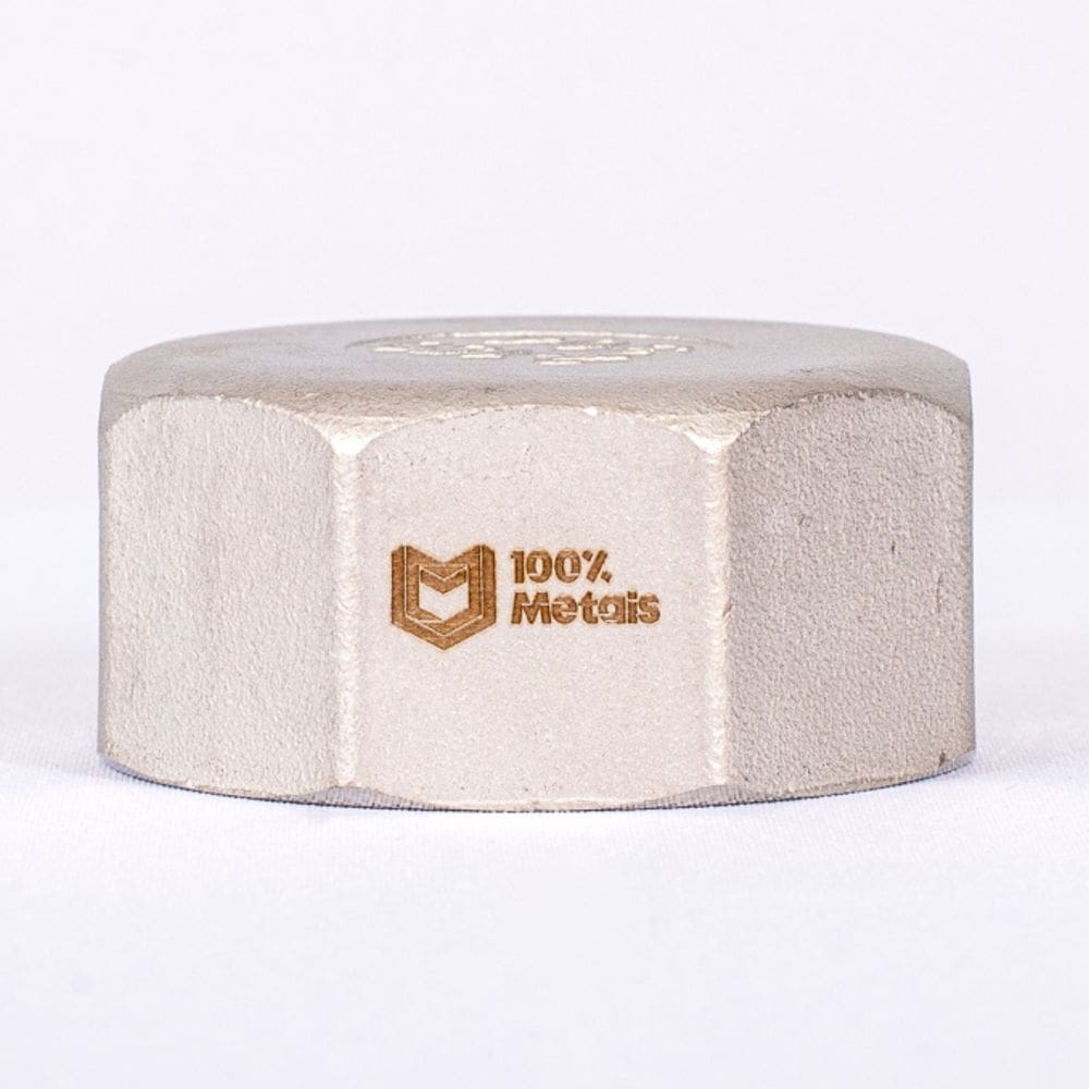 TAMPÃO (CAP) HEXAGONAL INOX 304 150LBS ROSCA (BSP) IMP. - 1.1/2 (48.30mm)