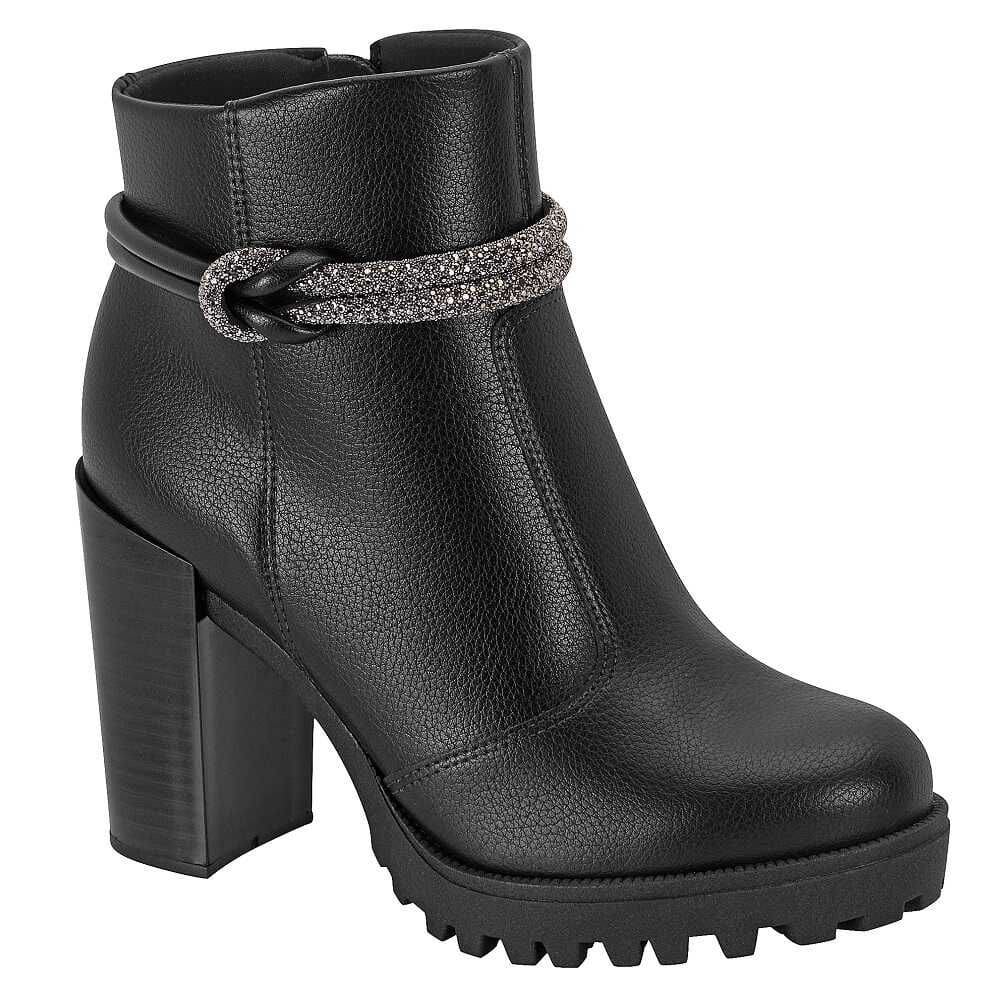Bota Cano Curto Moleca 5325.124 Feminina - Preta