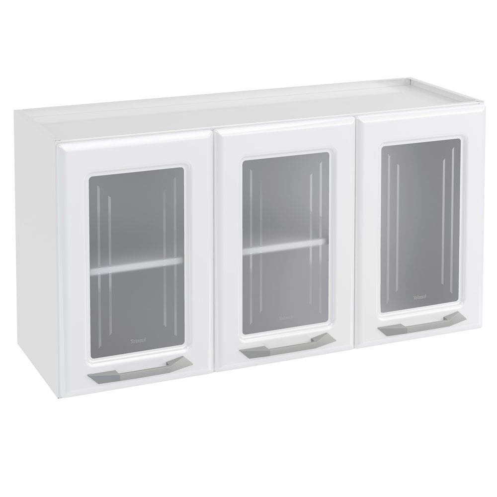 Armário Aéreo Cozinha Aço Topázio 3 Portas Branco - Telasul