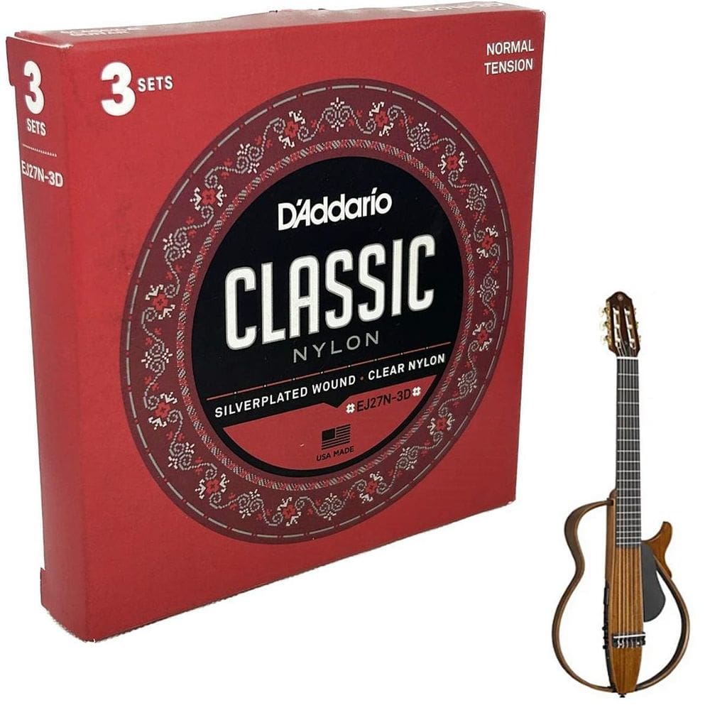 3 jogos de cordas em nylon violão daddario ej27n 3d