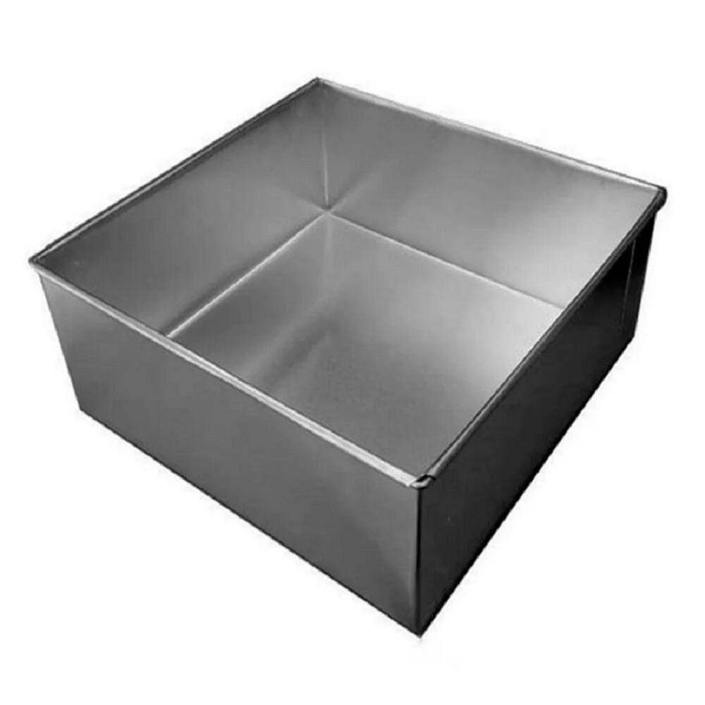 Forma Assadeira De Bolo Quadrada Reta 30x10cm Em Alumínio