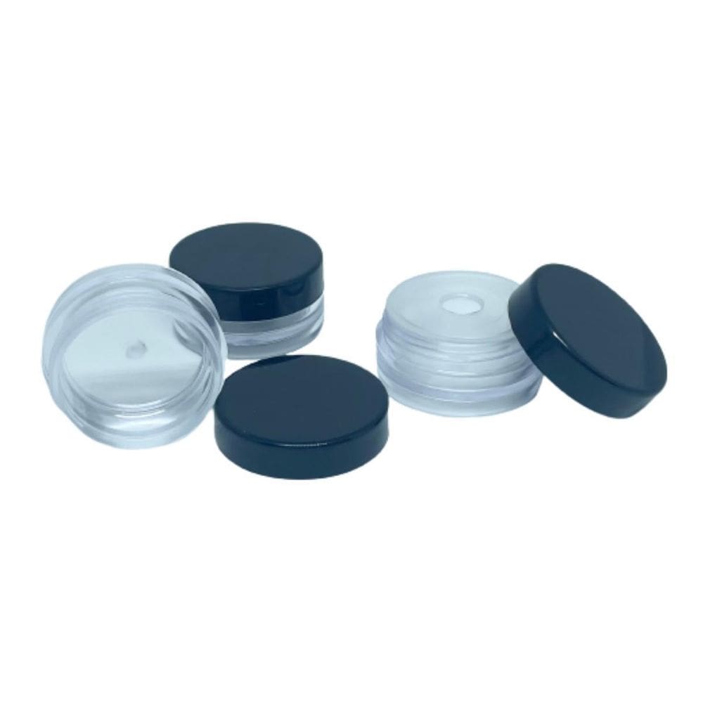 Kit 100 Potinhos Para Glitter Maquiagem E Creme Com Batoque.