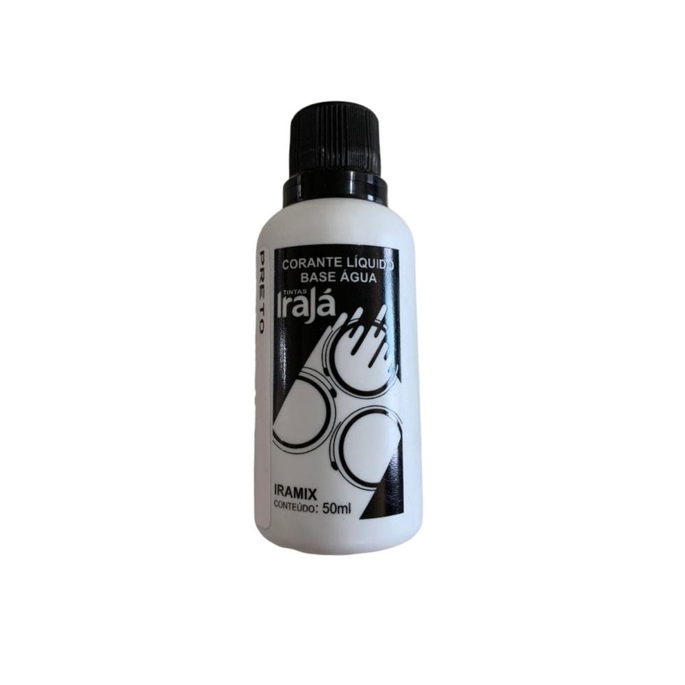 Pigmento Corante Líquido Bisnaga Tinta 50ml Preto Irajá