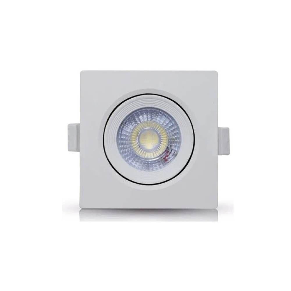 Spot Led Integrado Moderno Decoração Embutir Quadrado 5w Bivolt 3000k Branco