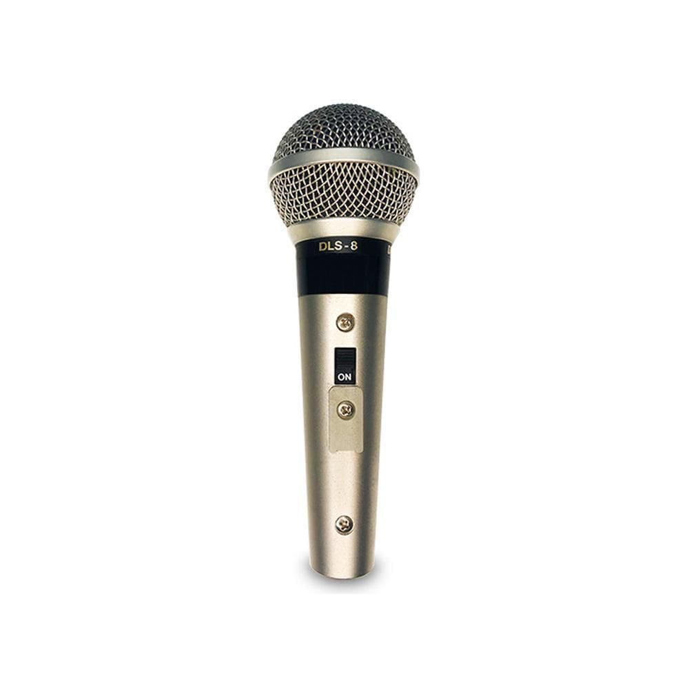Microfone dylan dinâmico unidirecional com chave dls-8