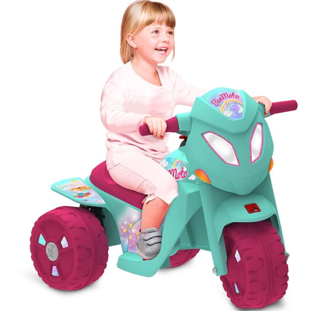 Moto Triciclo Eletrico Bandeirante Banmoto 6V Verde Infantil