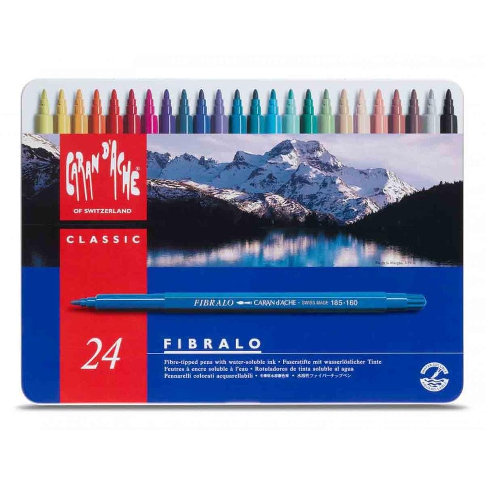 Caneta fibralo caran d ache com 24 cores