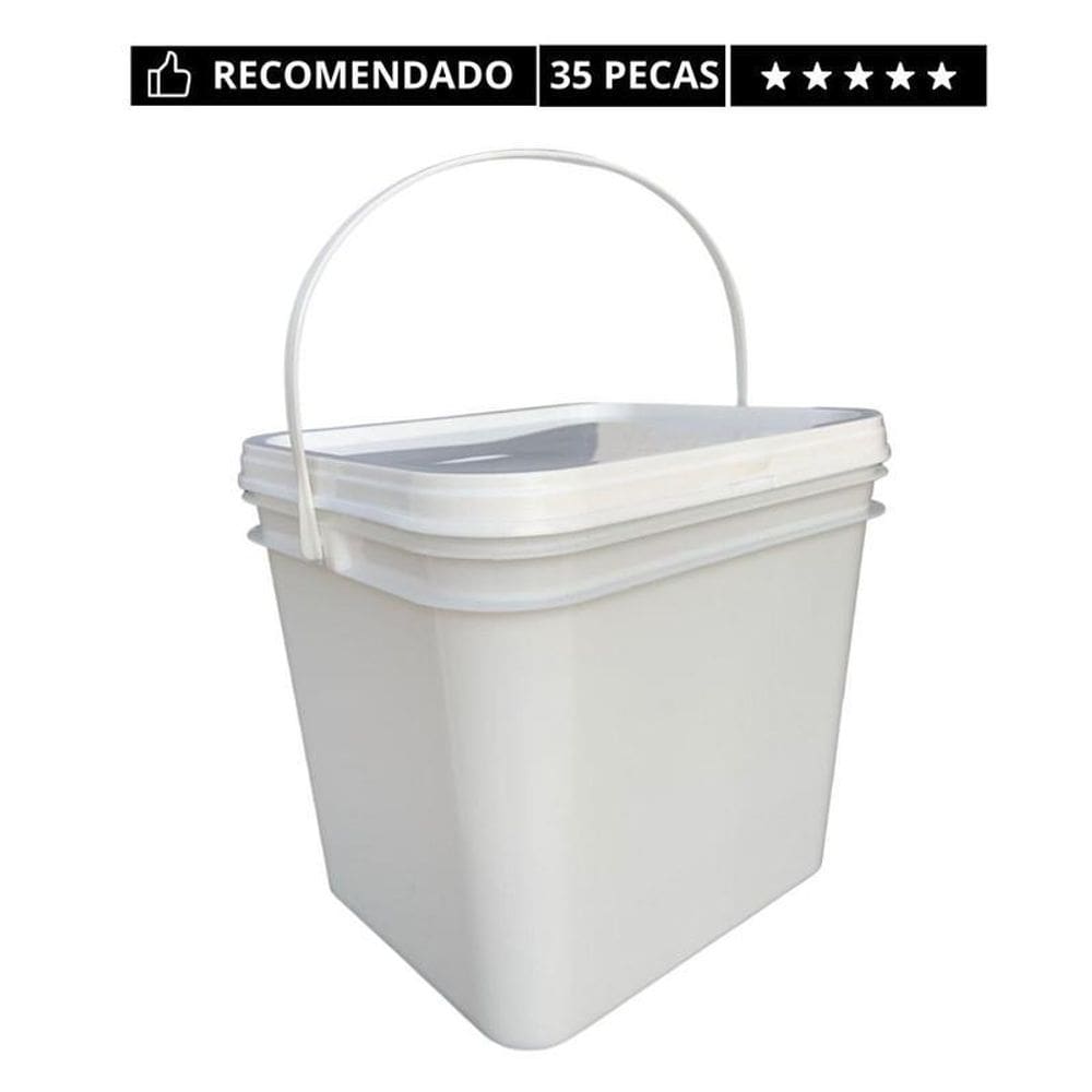 Balde retang 3.6lts isca -35 pçs