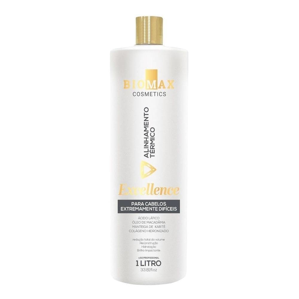 Kit progressiva sem formol excellence biomax 1000 ml