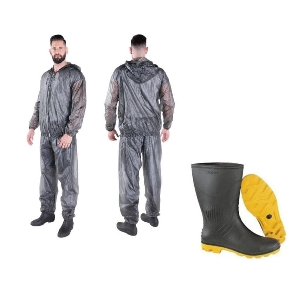 Capa de chuva piracapas combate gg bota solado amarelo 42