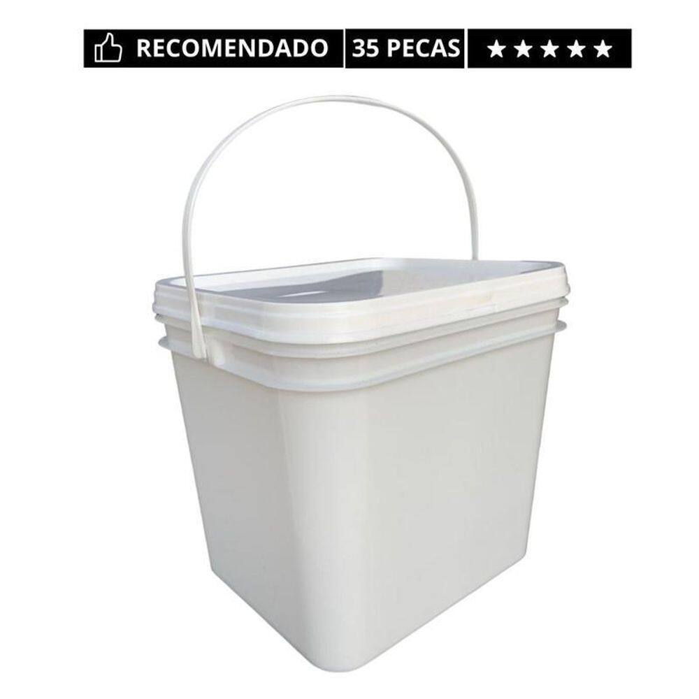 Balde retang 3.6lts p tomar sopa -35 pçs