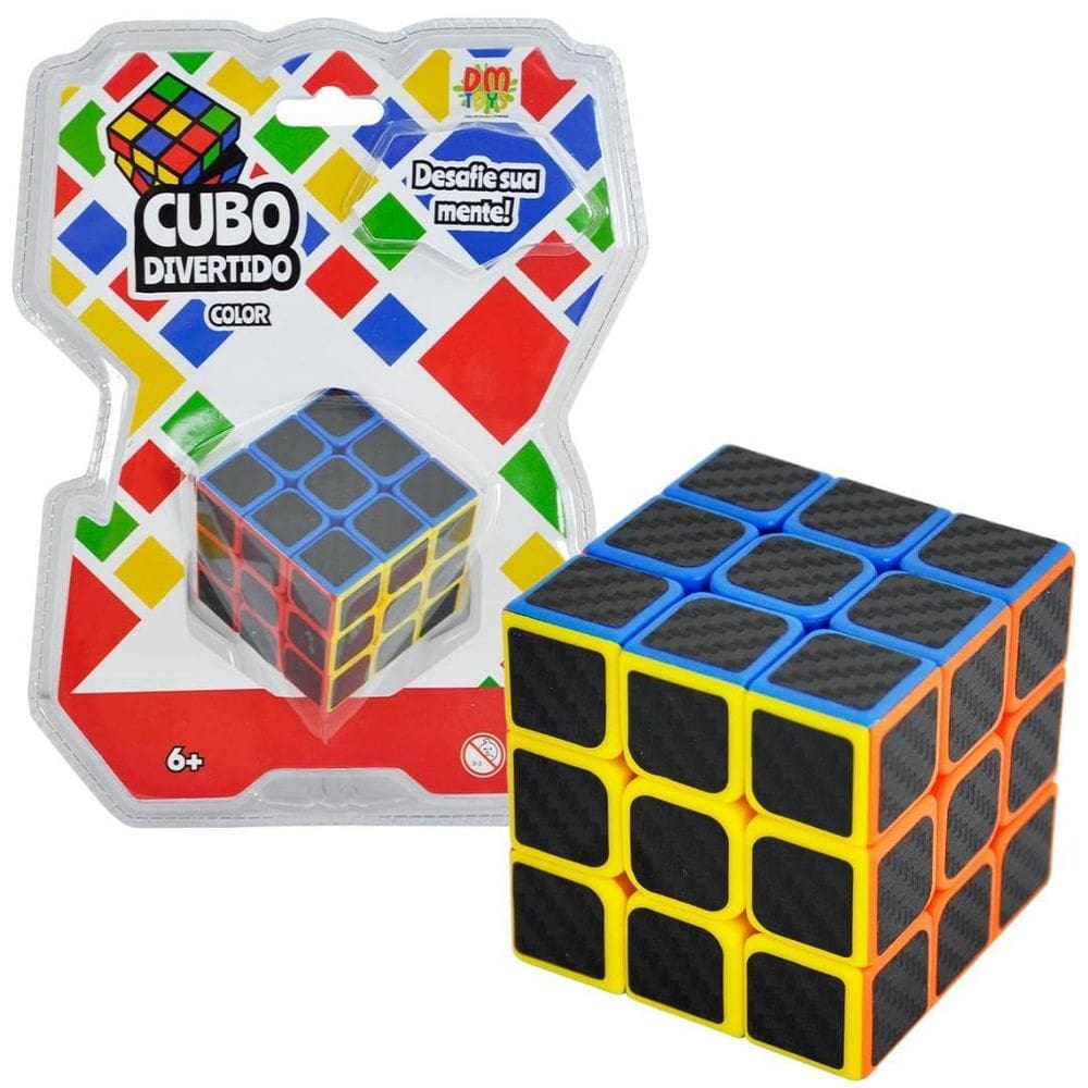 Cubo mágico colorido 3x3 brinquedo jogo - preto