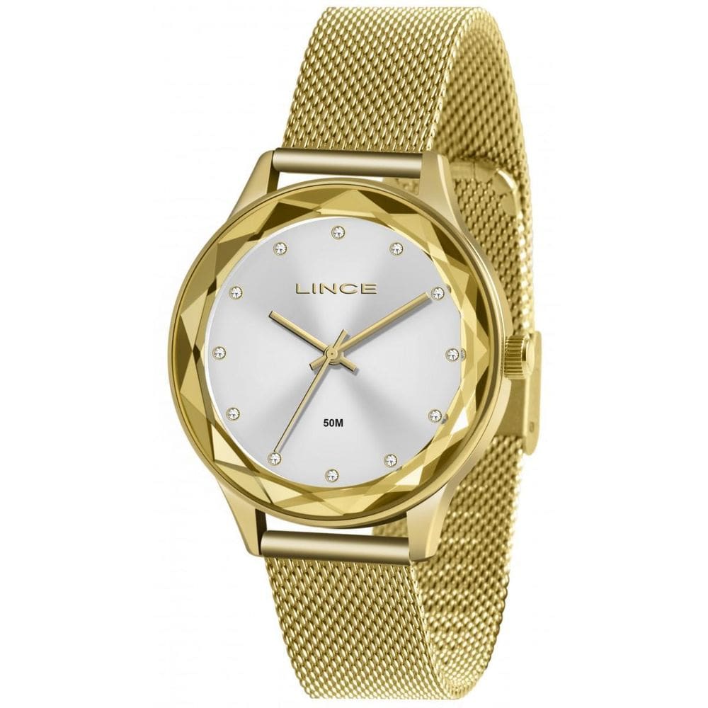Relógio lince dourado feminino lrg4707l s1kx