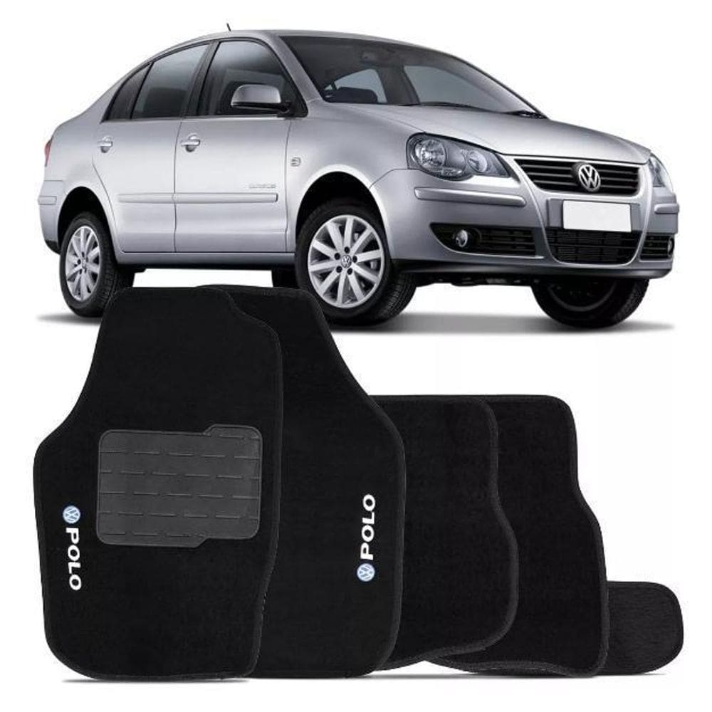 Tapete automotivo carpete com a bse em pvc vw polo