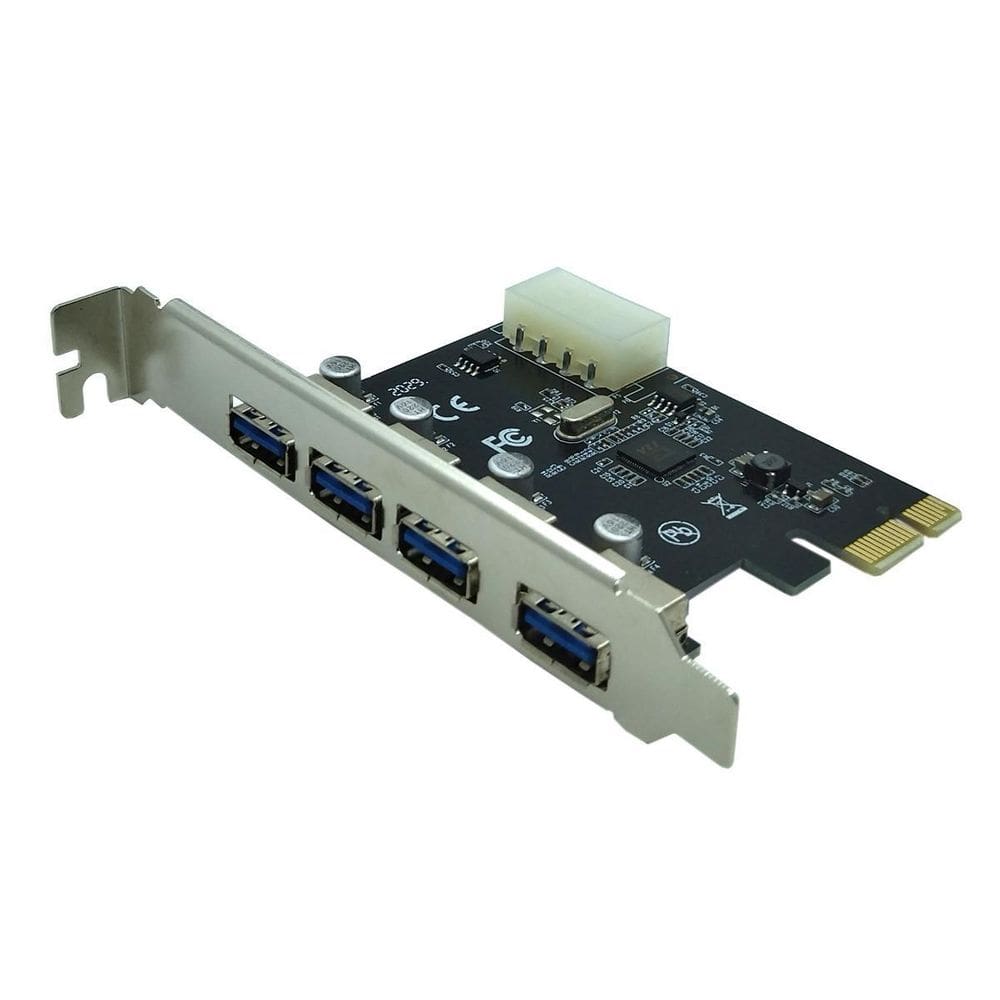Placa usb 3.0 pci-e 4 portas 5gbps pci-express pc lt-612