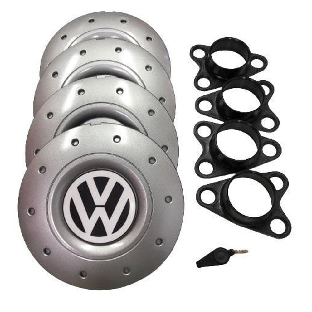 Calotas miollo p vw fox aro 14 2004/2019 estilo amarok prata