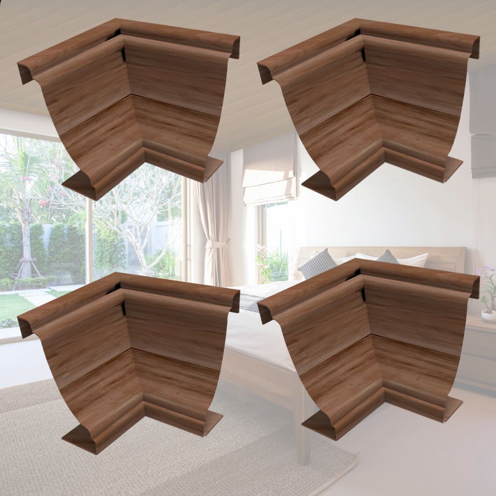 Cantoneira Interna Pvc 25x25mm com Engate Rápido 4 Unidades Permatti Imbuia