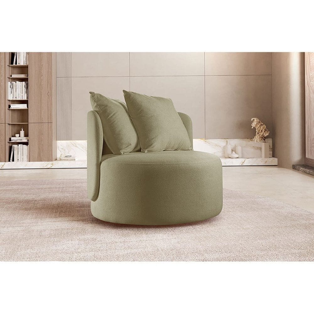 Poltrona Redonda Orgânica Moon Verde