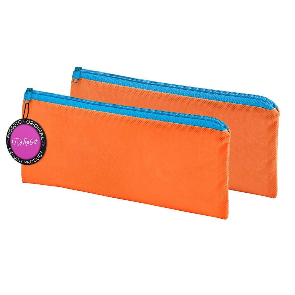 Kit 2x Estojo Escolar em TNT Premium 21x11cm Figi TopGet