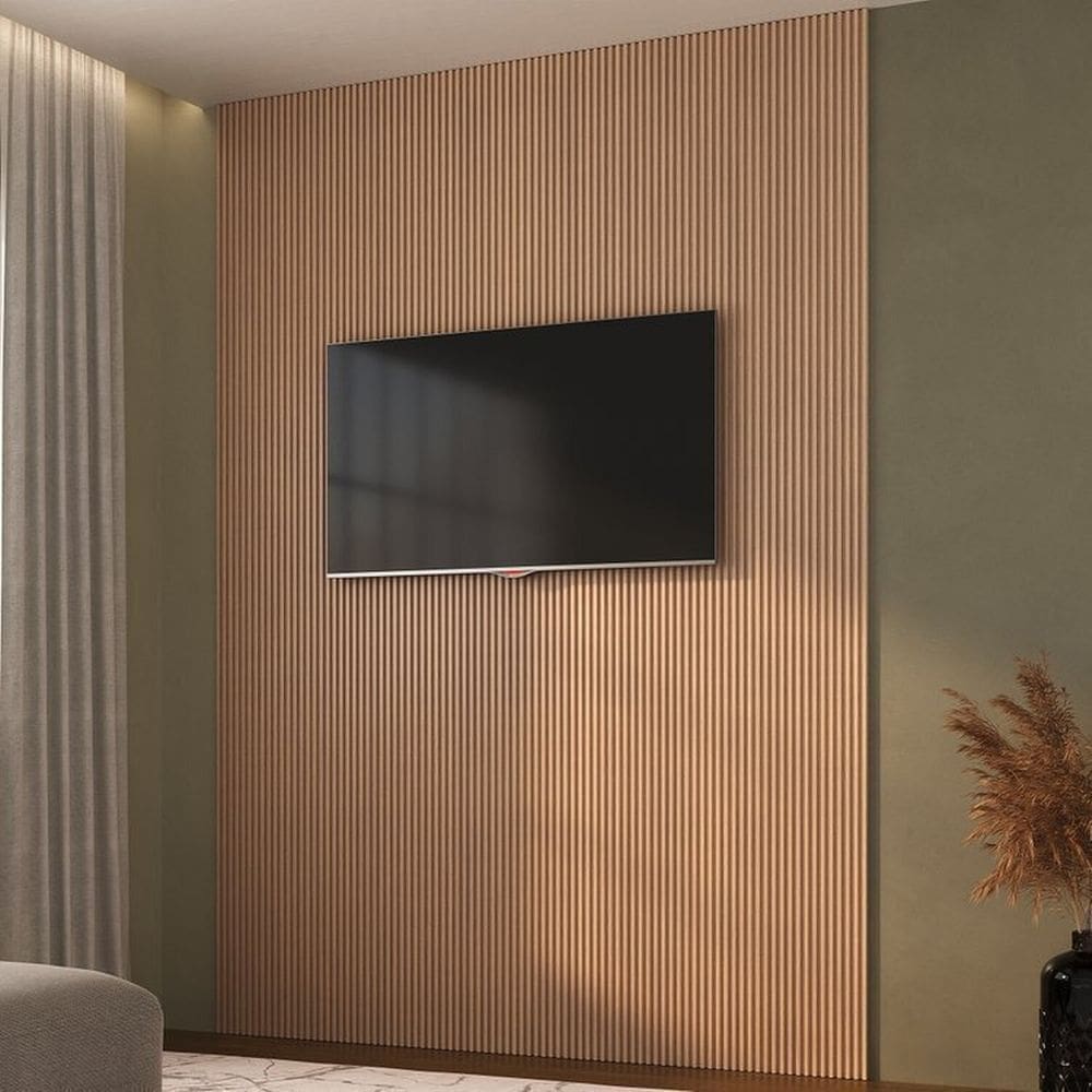 Painel Ripado de Poliestireno 9 Barras de 2,85m x 12,2cm Ruffino Marupá