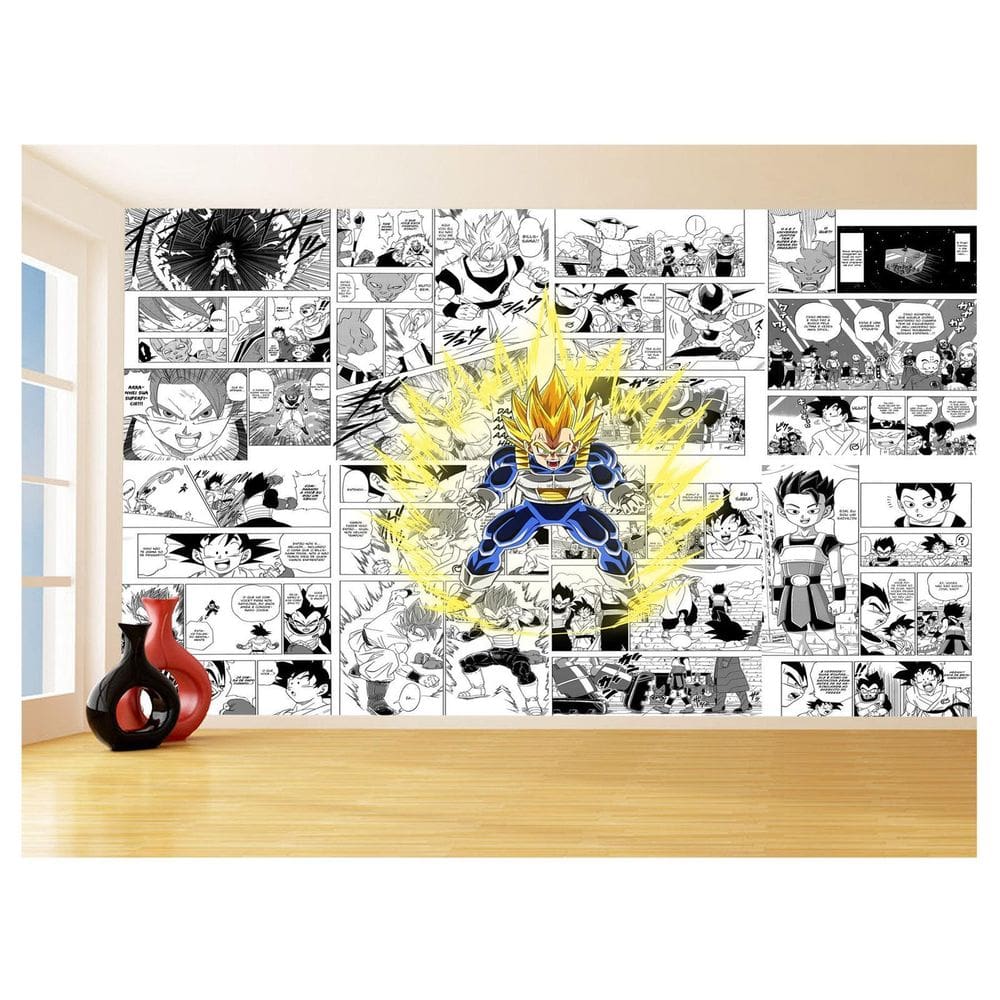 Papel De Parede 3D Dragon Ball Vegeta Anime 3,5M Dbz686