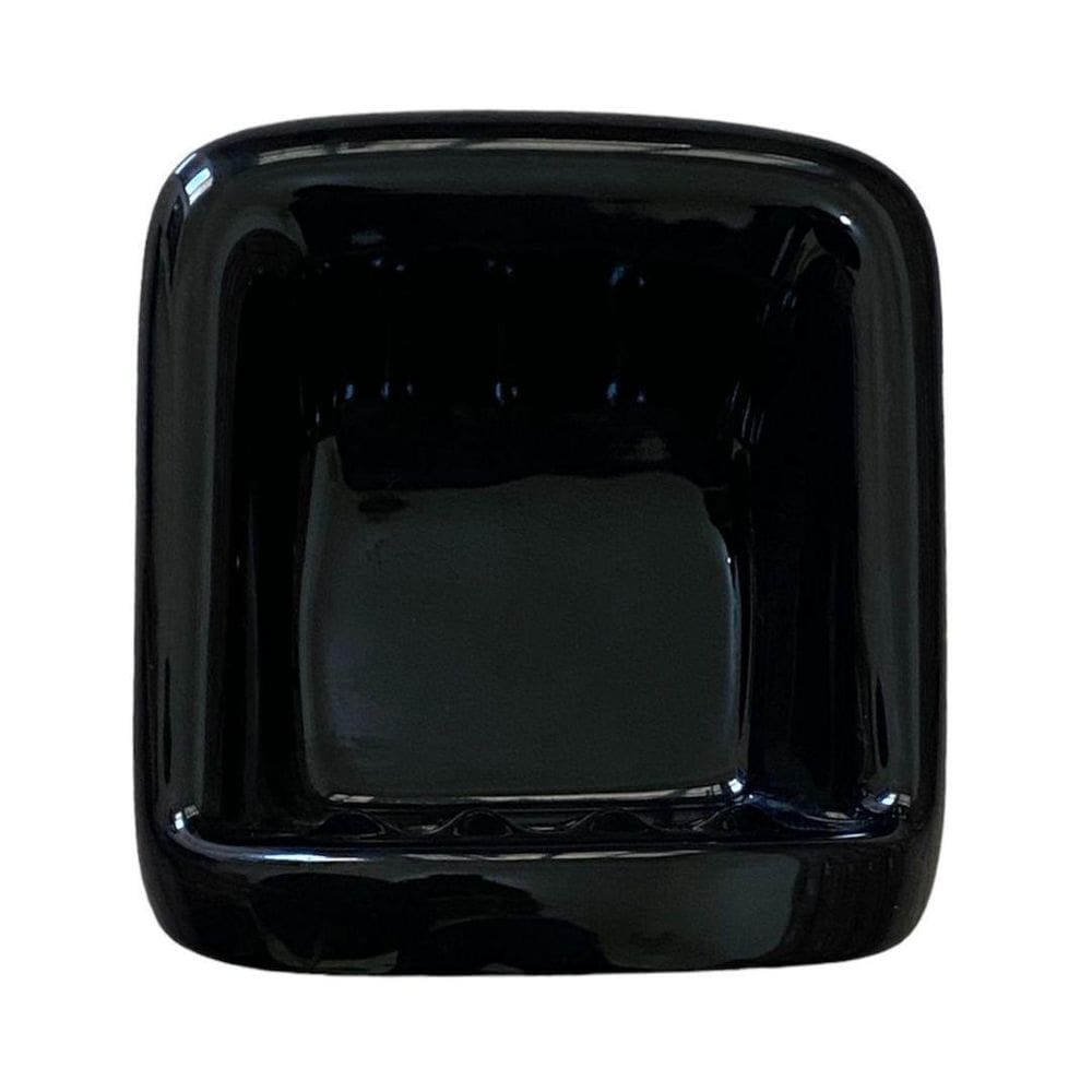 Saboneteira De Embutir Louça Preto Grande Ia3 Icasa