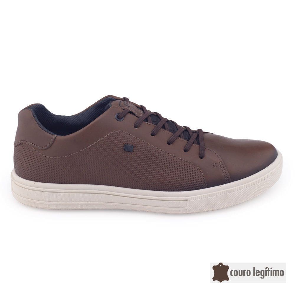 Sapatênis Pegada Masculino 111501-03 Couro Stretch elástico