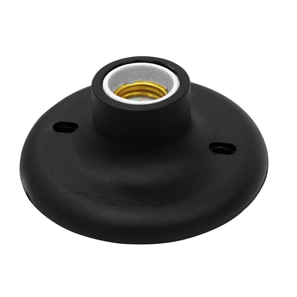 Plafon com Soquete em Porcelana Para 1 Lâmpada E27 Taschibra Preto