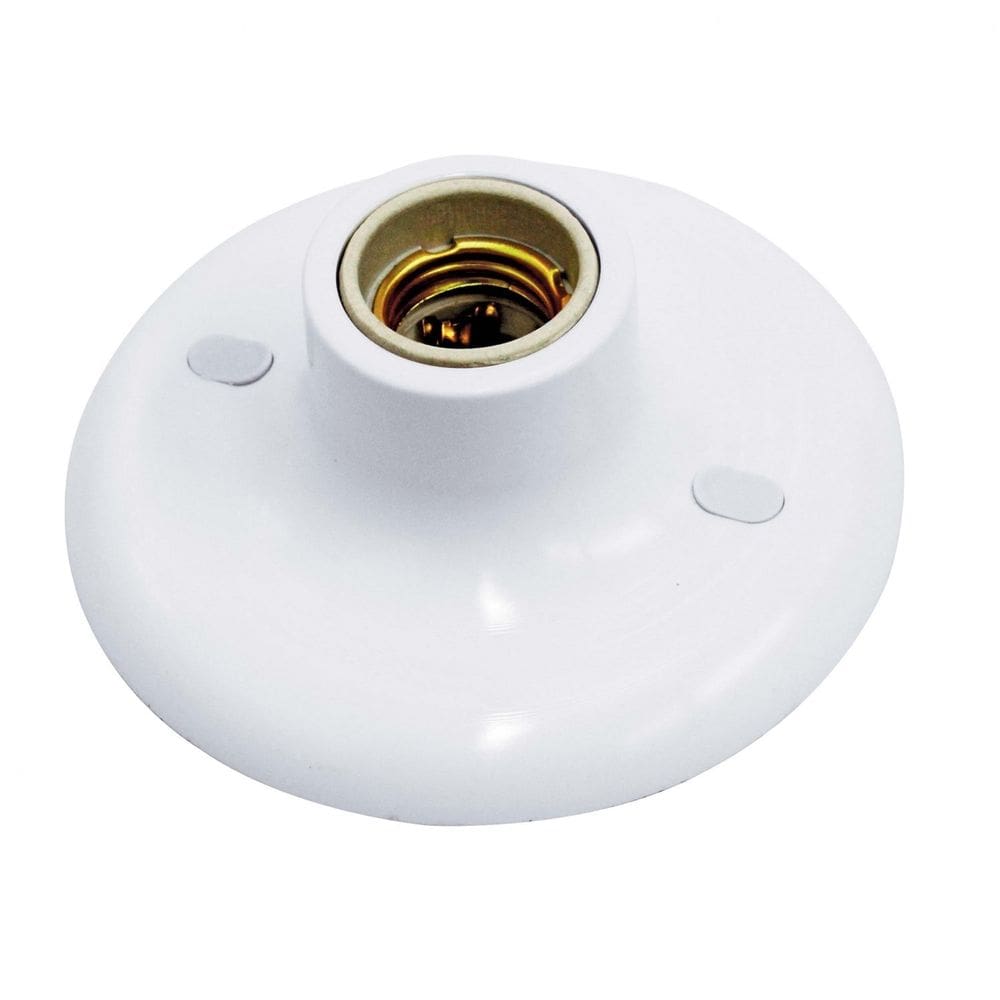 Plafon com Soquete em Porcelana Para 1 Lâmpada E27 Taschibra Branco