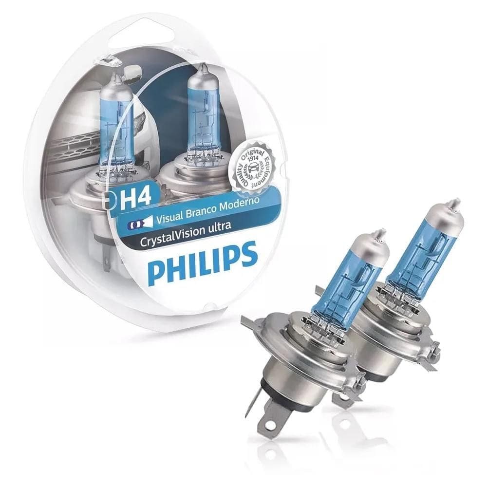 Par Lâmpada H4 Philips VW Saveiro G3 Farol Simples 2005-2005