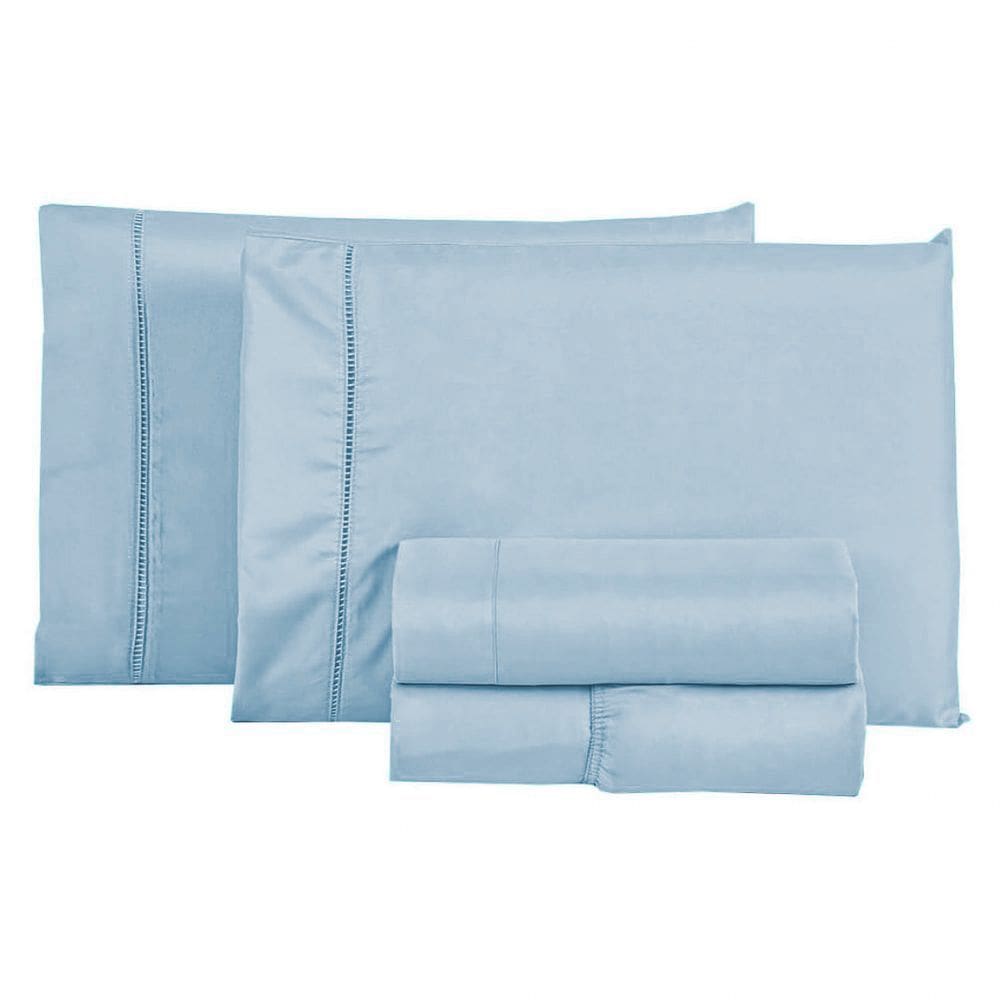 Jogo Lençol Com Elástico Para Cama Casal King 4 Peças 400 Fios Ponto Palito